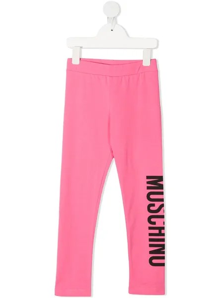 Moschino Kids легинсы с логотипом