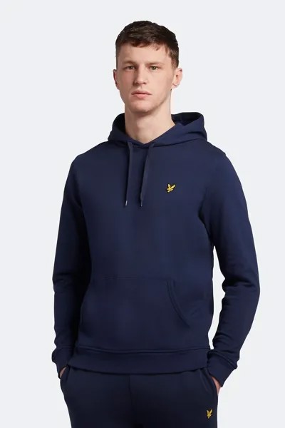 Пуловер больших размеров с капюшоном Lyle & Scott, синий