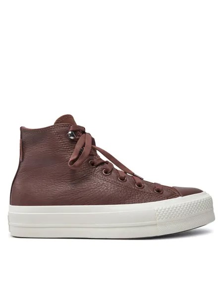 Кеды Converse Chuck Taylor All Star Lift Platform Water Repellent Leather A10362C Marrón, коричневый