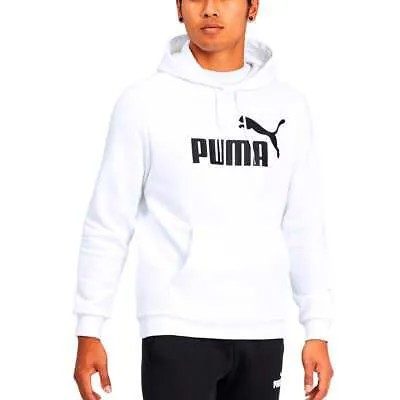 Мужская белая повседневная верхняя одежда Puma Ess Logo Pullover Hoodie 586270-02