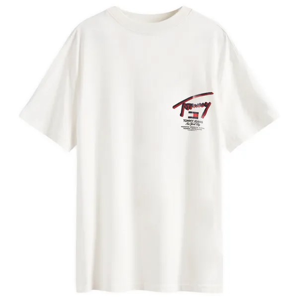 Футболка Tommy Jeans 3D Signature T-Shirt, цвет Ancient White