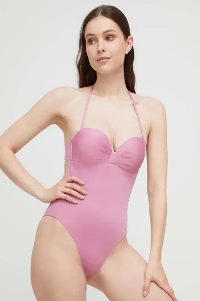 Сплошной купальник Max Mara Beachwear, розовый