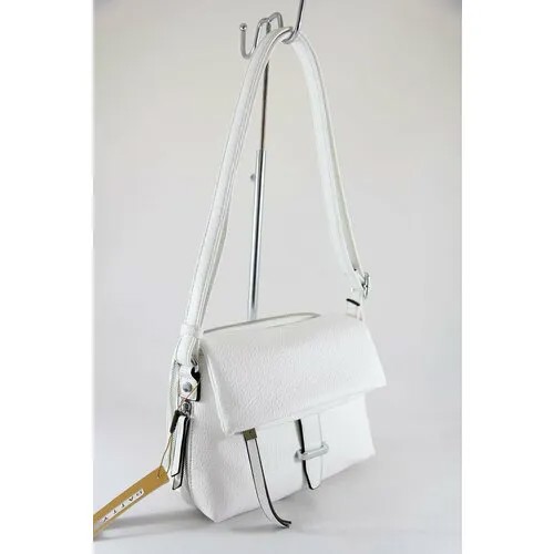 Сумка кросс-боди Batty Яркая сумка из экокожи G-2641-2-White, фактура рельефная, гладкая, белый