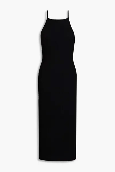 Платье миди Rinna в рубчик Remain Birger Christensen, черный