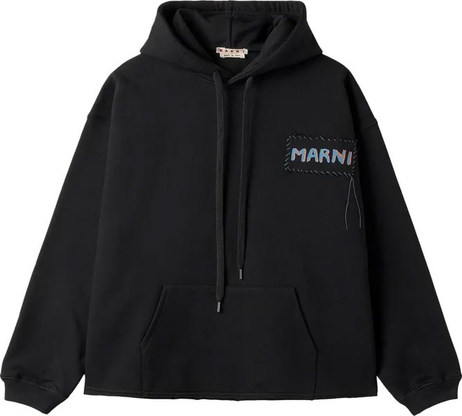 Худи Marni Logo Cropped 'Black', черный