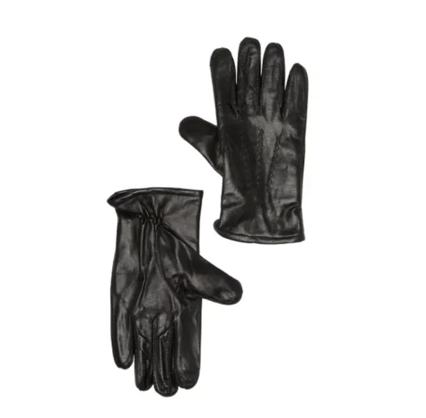 НОВИНКА FOWNES Роскошные черные перчатки из натуральной кожи на подкладке из смеси шерсти и кашемира, БОЛЬШОЙ L