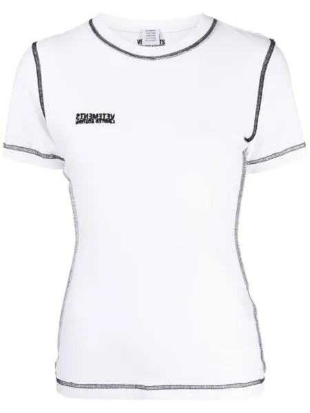 VETEMENTS футболка с нашивкой-логотипом, белый