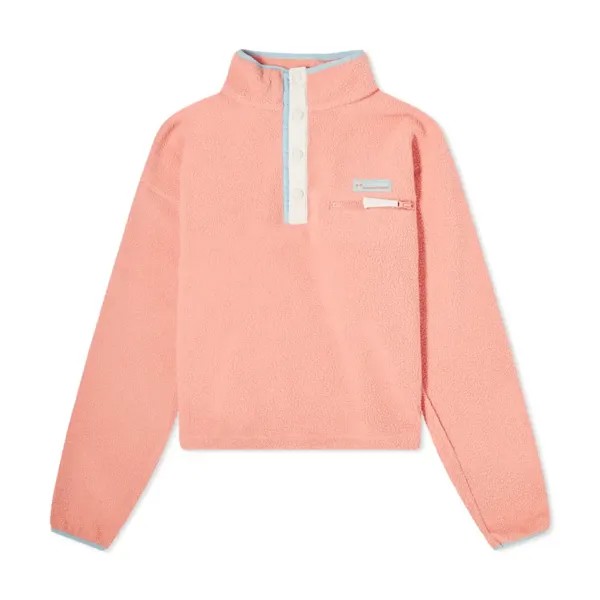 Толстовка Columbia Helvetia Cropped Half Snap Fleece, персиковый/белый