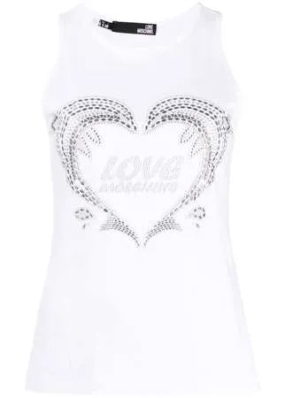 Love Moschino топ с логотипом