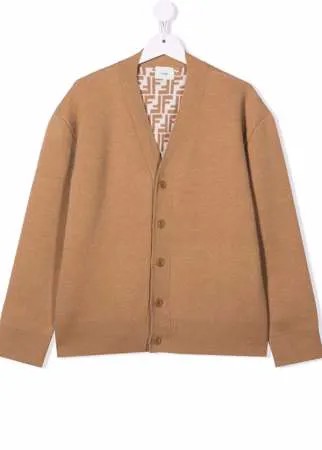 Fendi Kids кардиган с V-образным вырезом