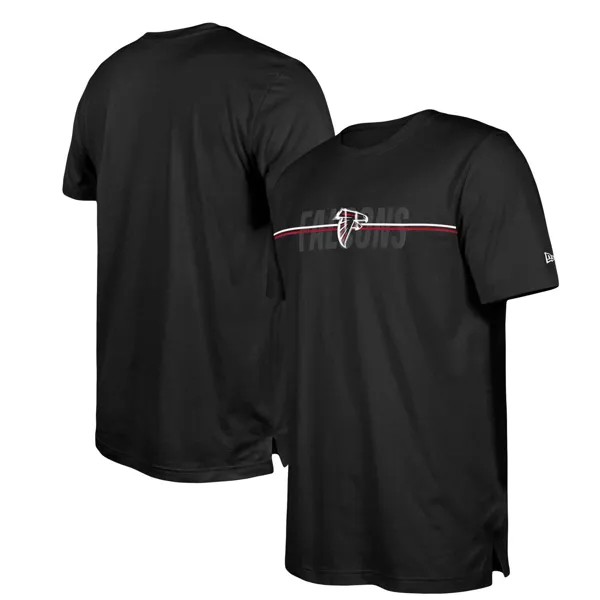 Мужская черная футболка тренировочного лагеря НФЛ Atlanta Falcons 2023 New Era