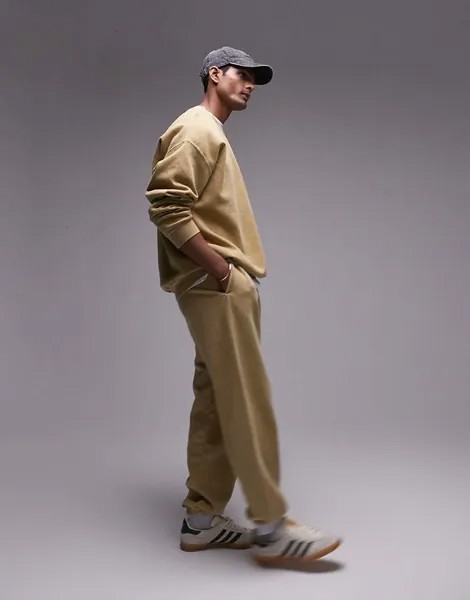 Винтажные желтые джоггеры свободного кроя Topman