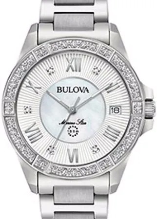 Японские наручные  женские часы Bulova 96R232. Коллекция Marine Star