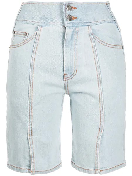 SJYP джинсовые шорты с разрезом