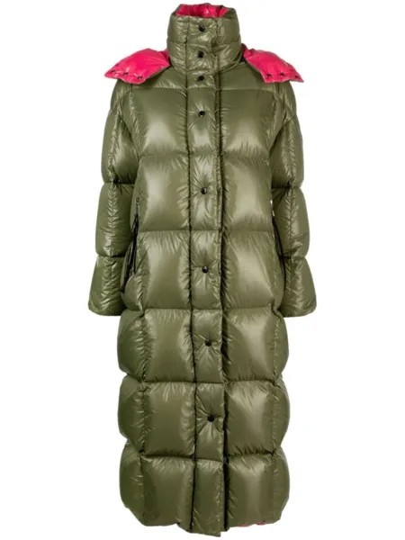 Стеганое пальто Parnaiba с нашивкой-логотипом Moncler, зеленый