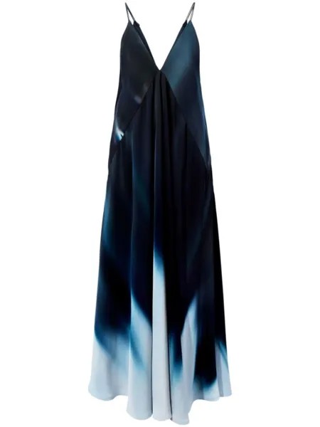 Proenza Schouler платье макси Torres с эффектом градиента, синий