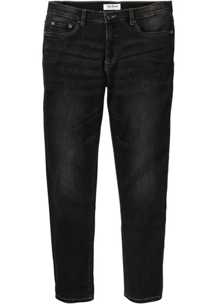Джинсы эластичного кроя обычного кроя зауженные John Baner Jeanswear, черный