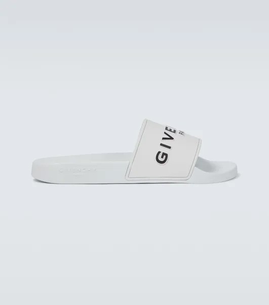 Резиновые шлепанцы Givenchy, белый