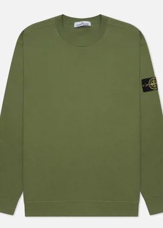 Мужская толстовка Stone Island Classic Heavyweight Fleece Crew Neck, цвет оливковый, размер M