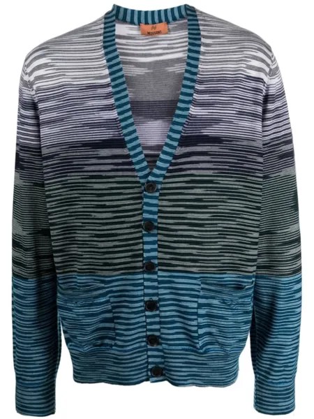 Missoni шерстяной кардиган с V-образным вырезом, синий