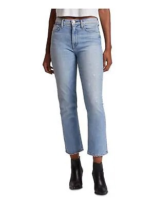 Женские синие рваные укороченные джинсы HUDSON Boot Cut 31