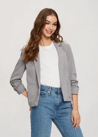 Серый пиджак из ткани понте с накладными карманами Miss Selfridge