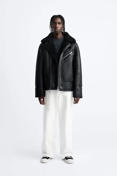 Двусторонний пиджак ZARA, черный