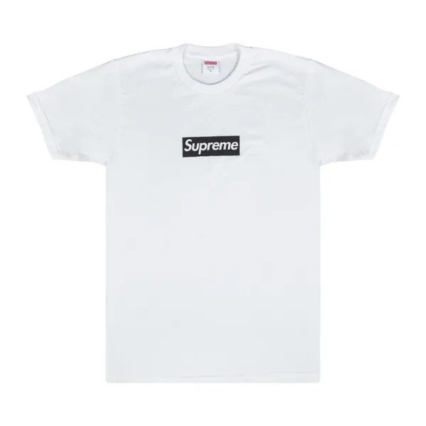 Футболка Supreme Paris Box Logo T-Shirt 'White', белый