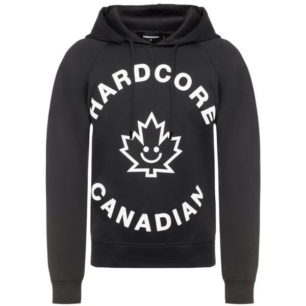Толстовка Hardcore с логотипом в виде канадского кленового листа Dsquared2, черный