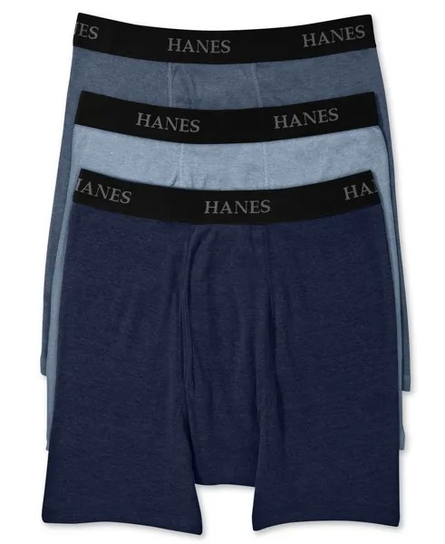 Мужские большие и высокие, 3 шт. Боксерские трусы Hanes