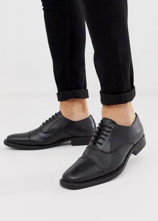 Черные кожаные туфли на толстой подошве Redfoot-Черный
