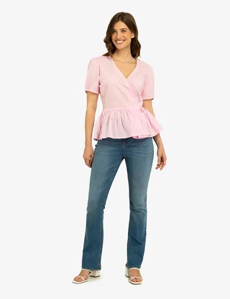 Топ U.S. Polo Assn.Short Sleeve Surplice, светло-розовый