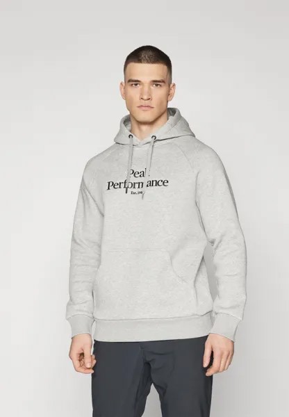 Толстовка ORIGINAL HOOD Peak Performance, цвет grey melange/black