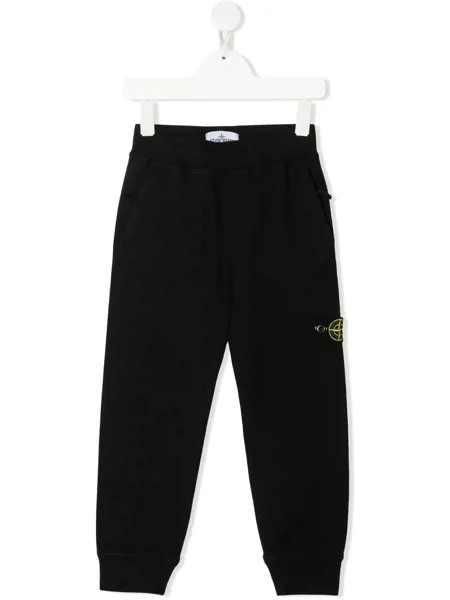 Stone Island Junior спортивные брюки с нашивкой-логотипом