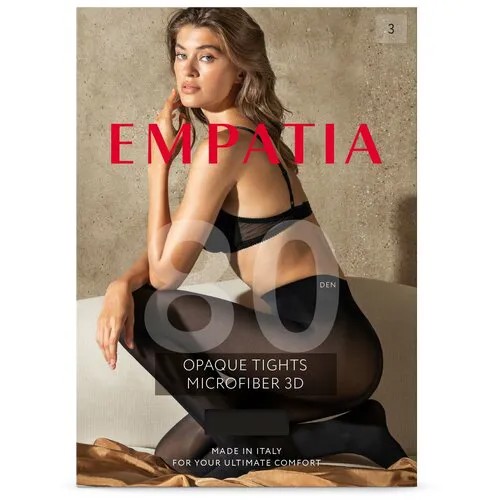 Колготки EMPATIA, 80 den, размер 3, черный