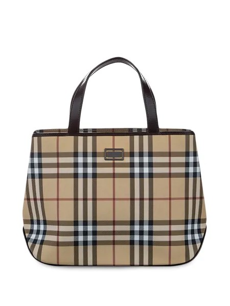 Burberry Pre-Owned сумка-тоут в клетку Vintage Check