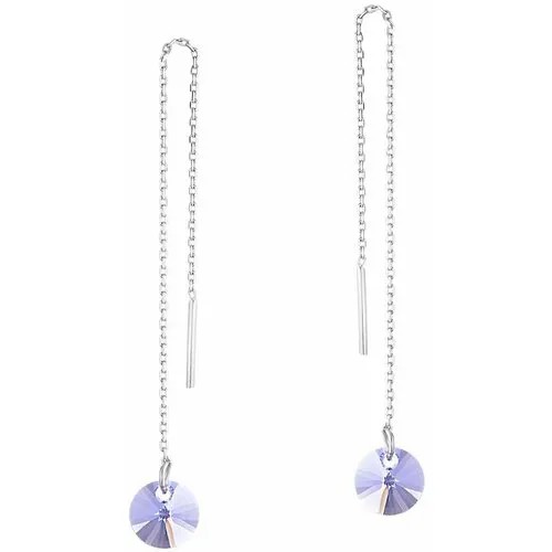 Серьги Ювелир Карат, серебро, 925 проба, кристаллы Swarovski, , сиреневый