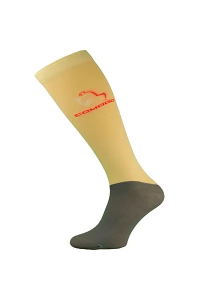 Тонкие носки до колена из технической микрофибры для верховой езды COMODO, желтый