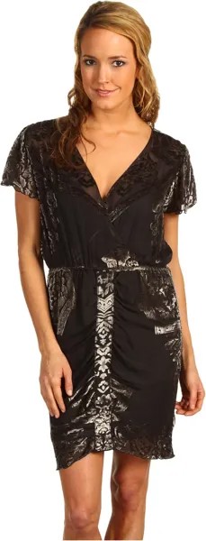 Платье Hale Bob Exotic Holiday Burnout Dress, серо-коричневый
