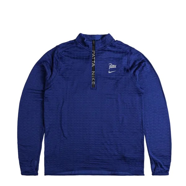 Лонгслив X Patta Running Team Half-Zip Longsleeve Nike, синий