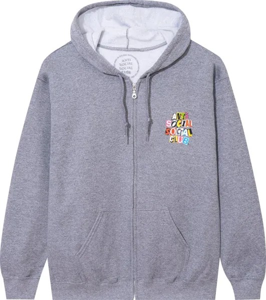 Худи Anti Social Social Club Torn Pages Of Our Story Zip Hoodie 'Heather Grey', серый