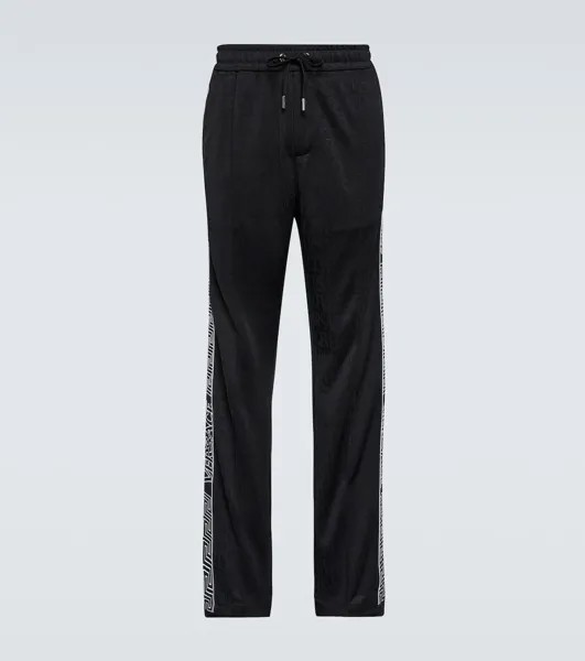 Жаккардовые спортивные брюки Versace Allover Versace, черный
