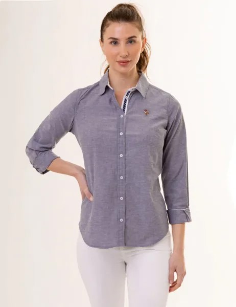 Рубашка-оксфорд женская U.S. Polo Assn.Multi Tonal Small Logo, синий
