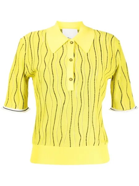 3.1 Phillip Lim жаккардовая рубашка поло Art Nouveau, желтый