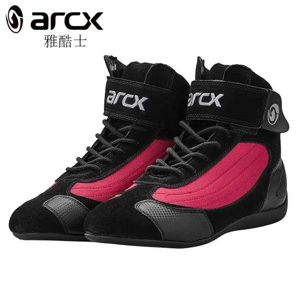 Кожаные мотоциклетные ботинки, дышащая защитная обувь для езды на мотоцикле, Нескользящие, унисекс Arcx