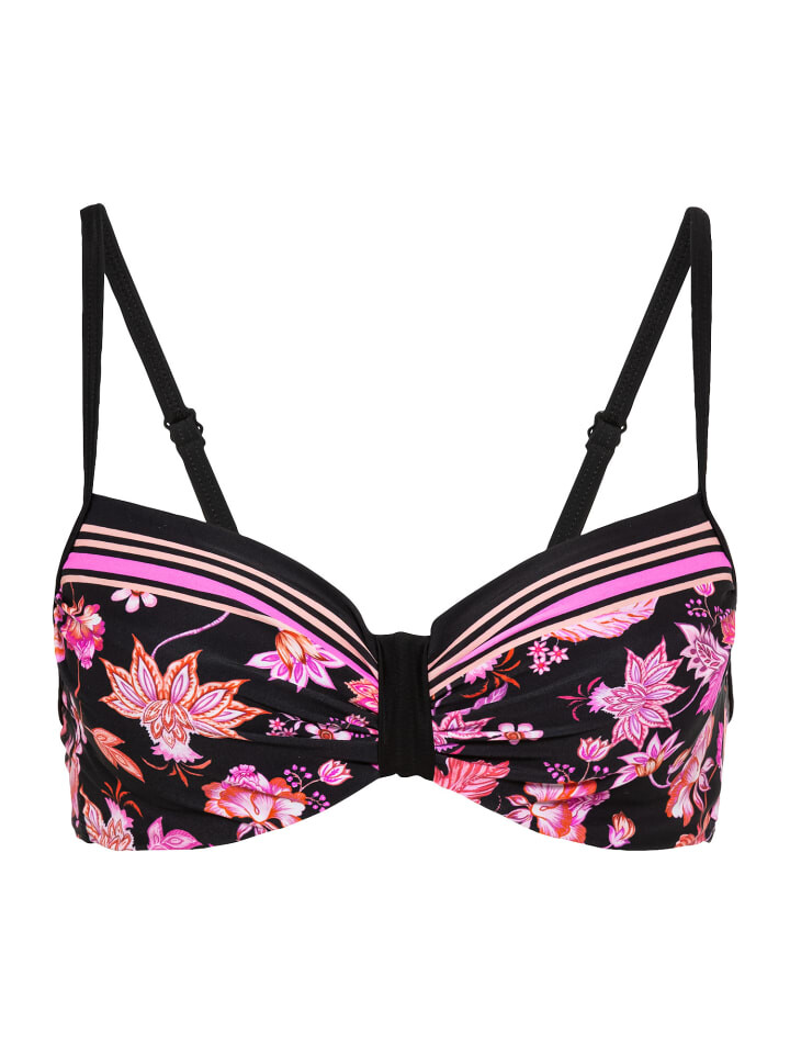 Верх бикини LASCANA Top, цвет schwarz-pink