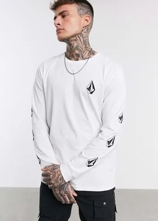 Белый лонгслив Volcom
