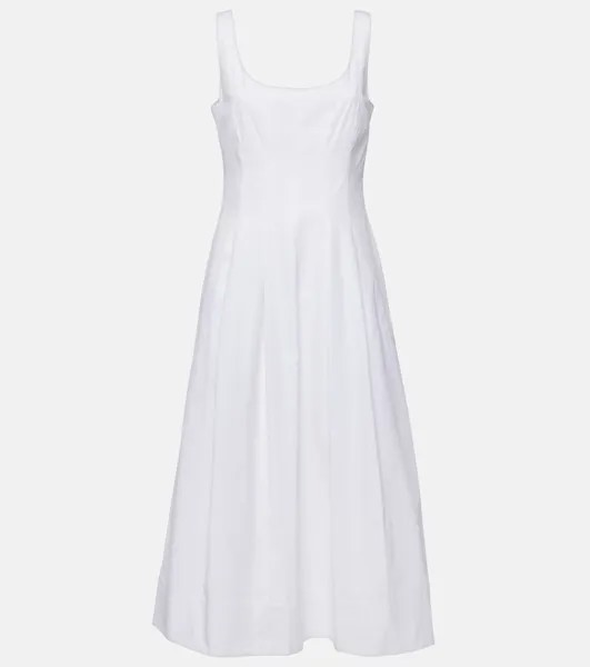 Хлопковое платье миди White Label Shelby Proenza Schouler, белый