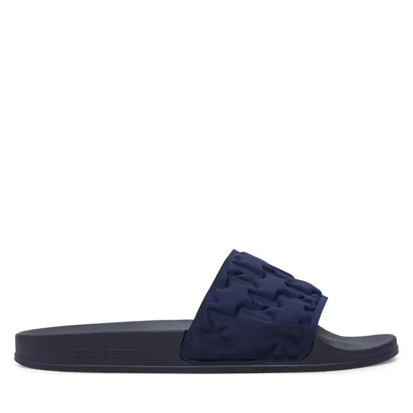 Шлепанцы KARL LAGERFELD KL70014 Navy Satin Textile SAA, темно-синий