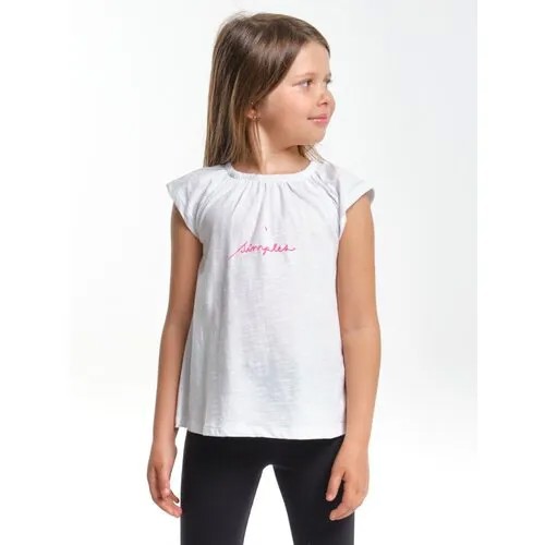 Футболка Mini Maxi, хлопок, размер 104, белый